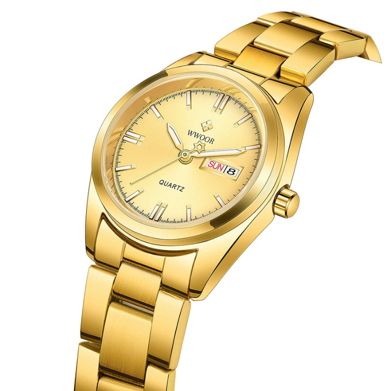 Montre femme – Quartz de luxe, acier inoxydable & élégante.