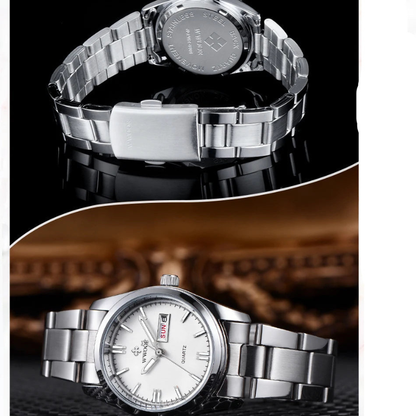 Montre femme – Quartz de luxe, acier inoxydable & élégante.