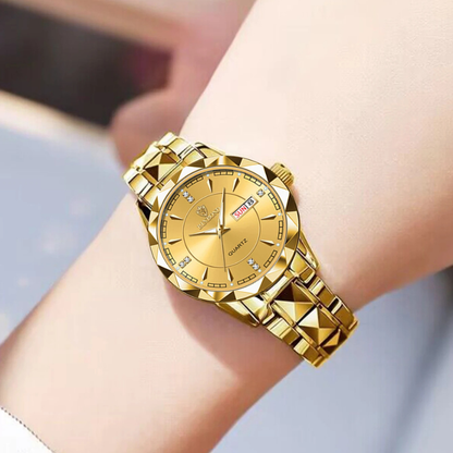Montre femme – Quartz de luxe, étanche & lumineuse.