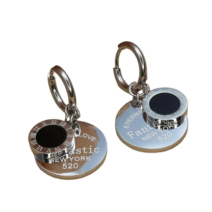 Boucles d’oreilles médaillon ORZEL – amour éternel doré.