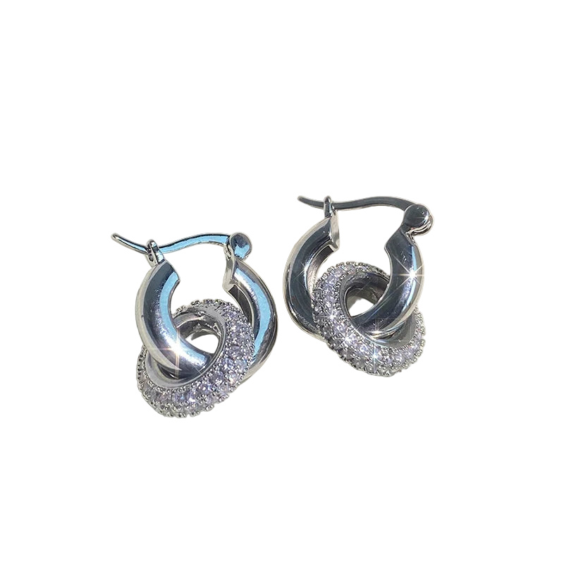 Boucles d’oreilles ORZEL cercle – Micro-incrustation CZ, port bidirectionnel.
