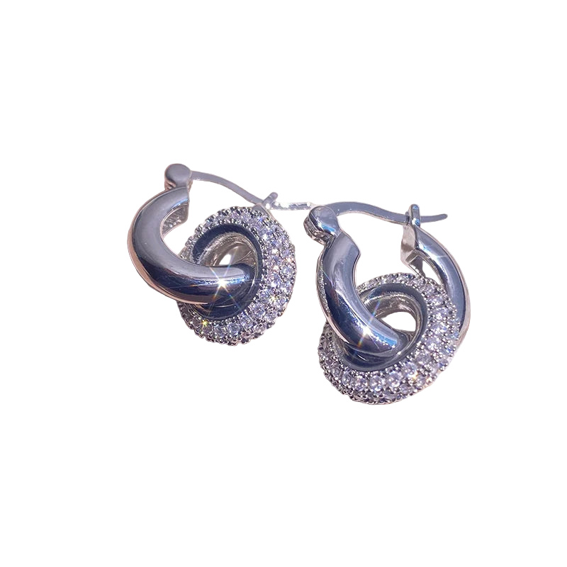 Boucles d’oreilles ORZEL cercle – Micro-incrustation CZ, port bidirectionnel.