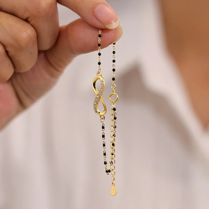 Bracelet femme en argent sterling 925 – Breloque infini, design simple et élégant.