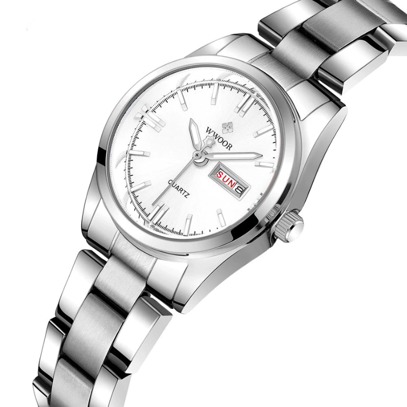 Montre femme – Quartz de luxe, acier inoxydable & élégante.