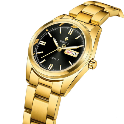 Montre femme – Quartz de luxe, acier inoxydable & élégante.