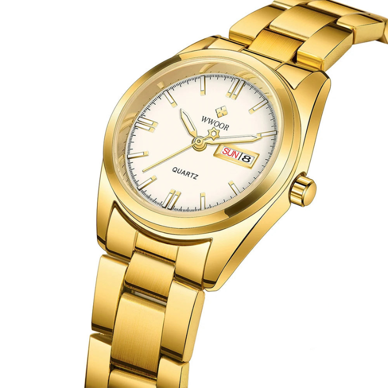 Montre femme – Quartz de luxe, acier inoxydable & élégante.