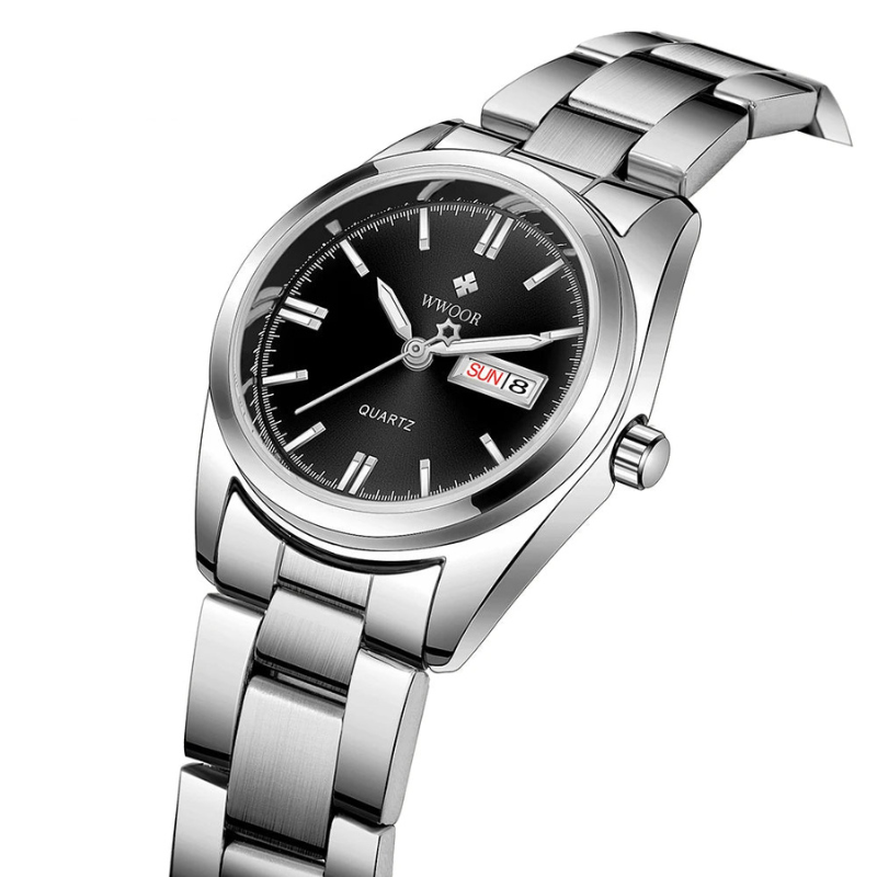 Montre femme – Quartz de luxe, acier inoxydable & élégante.