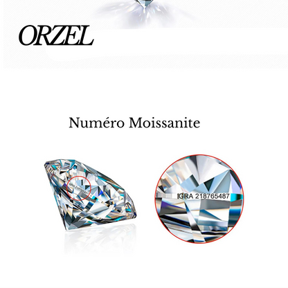 Bracelet serti lunette en argent 925 avec moissanite 0,25 ct.