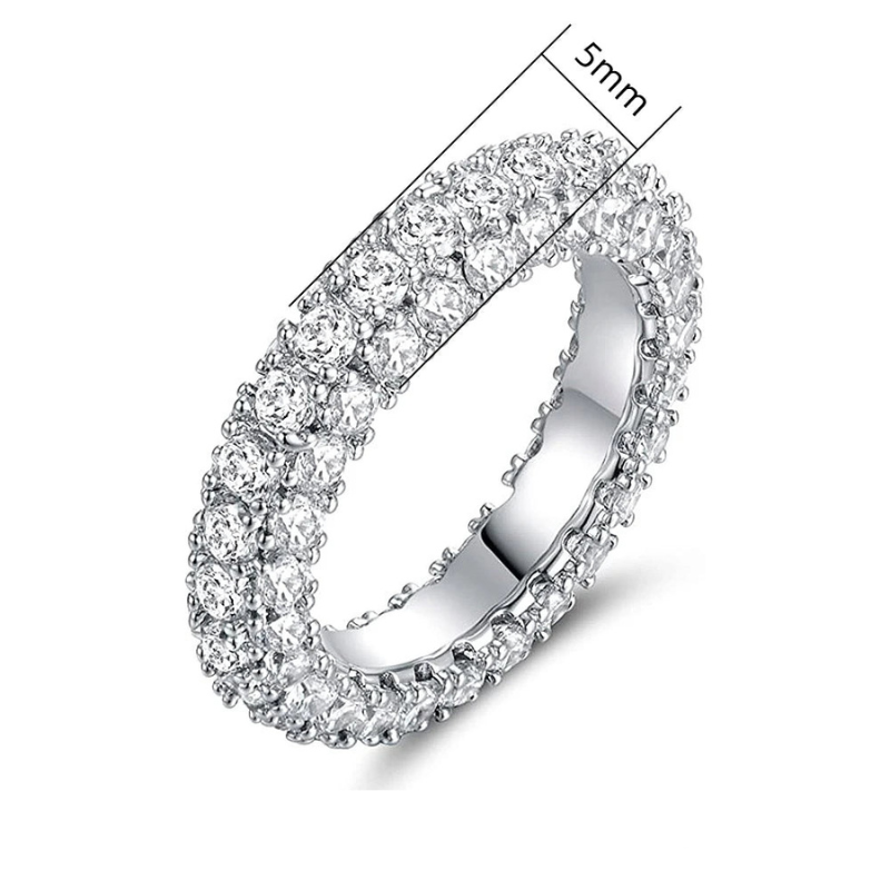 Bague de mariage ORZEL – Micro pavé cubique, style luxe et polyvalent.