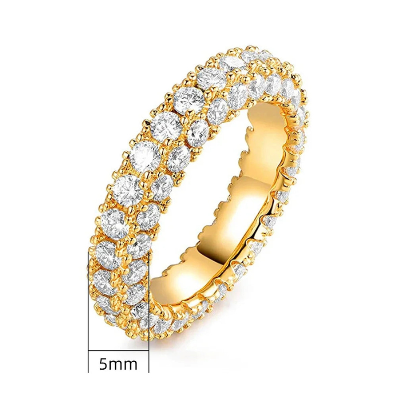 Bague de mariage ORZEL – Micro pavé cubique, style luxe et polyvalent.