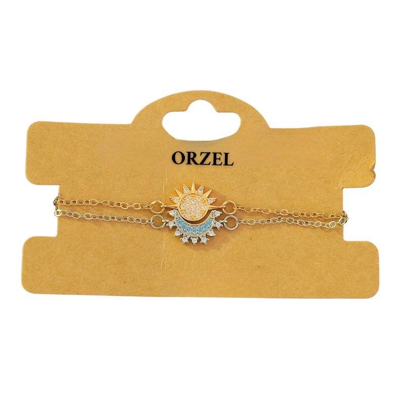 Collier magnétique Soleil et Lune pour couple – Ensemble 2 pièces.