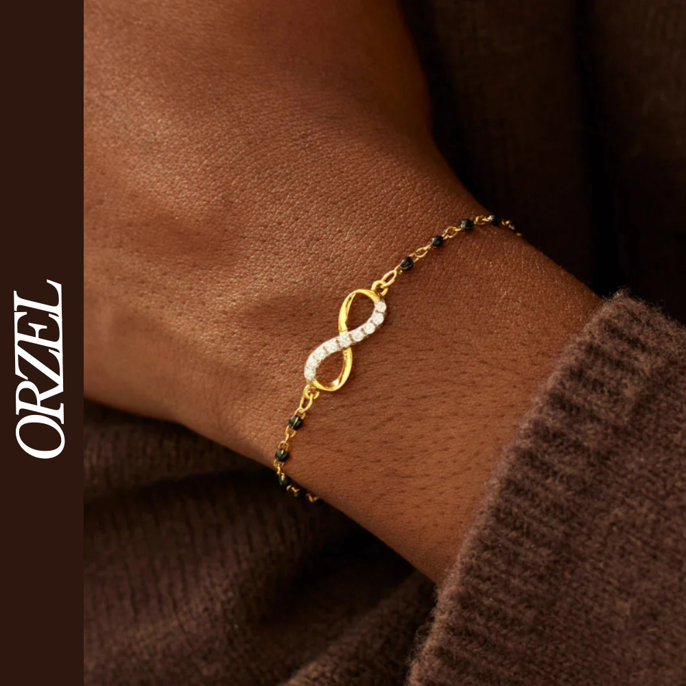 Bracelet femme en argent sterling 925 – Breloque infini, design simple et élégant.