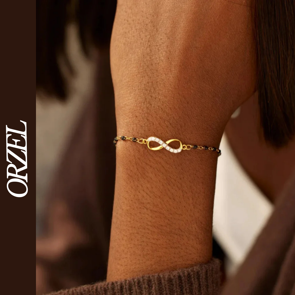 Bracelet femme en argent sterling 925 – Breloque infini, design simple et élégant.