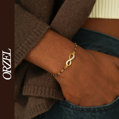 Bracelet femme en argent sterling 925 – Breloque infini, design simple et élégant.