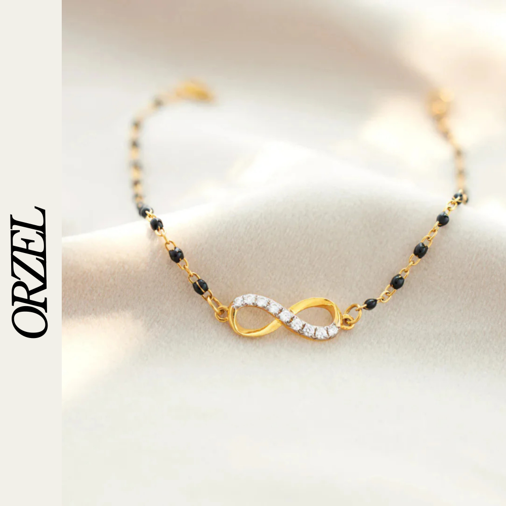 Bracelet femme en argent sterling 925 – Breloque infini, design simple et élégant.