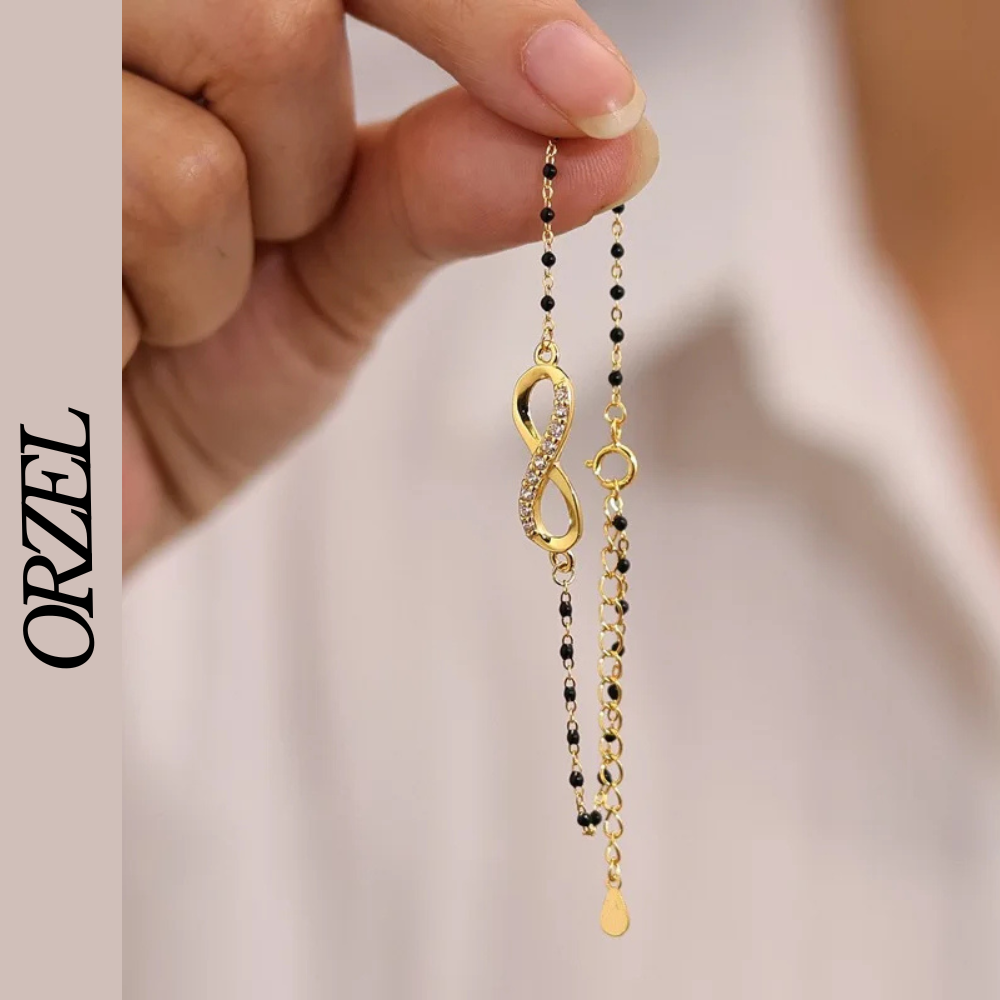 Bracelet femme en argent sterling 925 – Breloque infini, design simple et élégant.